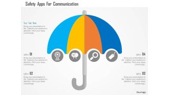 Safety apps for communication flat powerpoint design