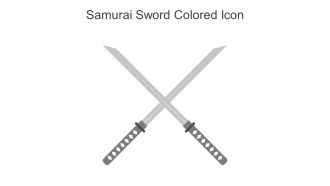 Samurai Sword Colored Icon In Powerpoint Pptx Png And Editable Eps Format