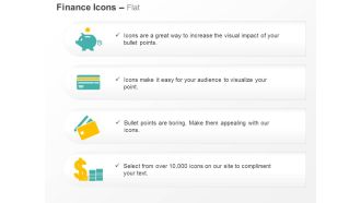 Save money signature panel debit card growth ppt icons graphics