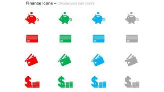 Save money signature panel debit card growth ppt icons graphics