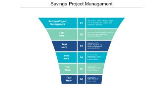 Savings project management ppt powerpoint presentation icon template cpb