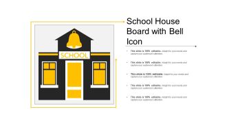 School house board with bell icon