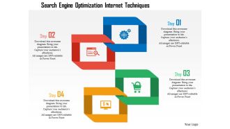 Search engine optimization internet techniques flat powerpoint design