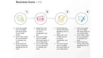 Secured communication news report application ppt icons graphics