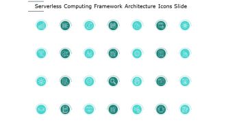 Serverless computing framework architecture icons slide