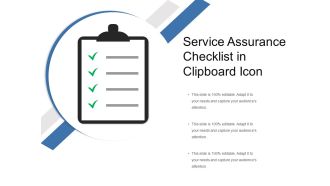 Service assurance checklist in clipboard icon