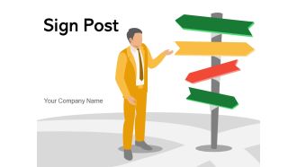 Sign Post Directional Background Informing Informative Solutions