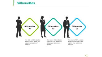 Silhouettes ppt model icons