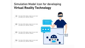 Simulation model icon for developing virtual reality technology