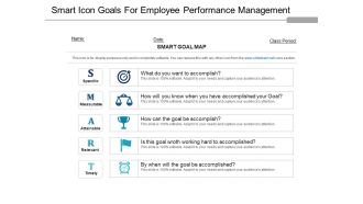Smart icon goals for employee performance management ppt background