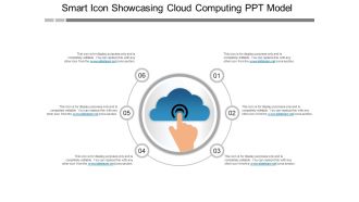 Smart icon showcasing cloud computing ppt model