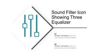 Sound filter icon showing three