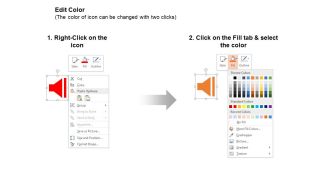Speaker mike music nodes loudspeaker ppt icons graphics