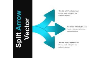 Split arrow vector ppt slides download