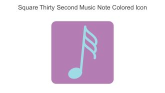 Square Thirty Second Music Note Colored Icon In Powerpoint Pptx Png And Editable Eps Format