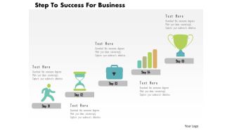 Step to success for business flat powerpoint design