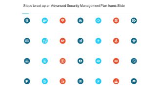 Steps to set up an advanced security management plan icons slide ppt professional