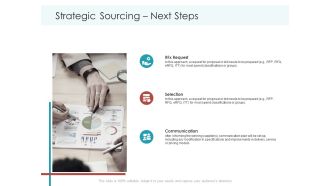 Strategic sourcing next steps planning and forecasting of supply chain management ppt icons