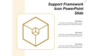 Support framework icon powerpoint slide