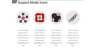 Support model icons ppt samples download