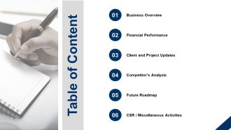 Table of content management planning ppt powerpoint presentation slides gridlines