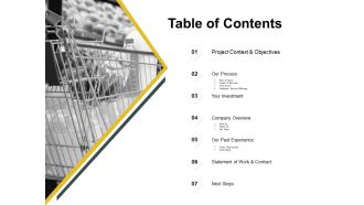Table of contents investment ppt powerpoint presentation pictures icons