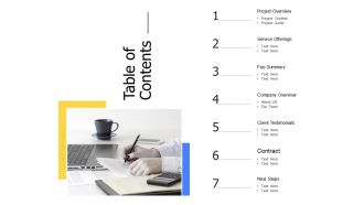 Table of contents service offerings ppt powerpoint presentation images