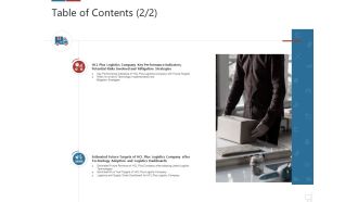 Table of contents targets logistics technologies good value propositions company ppt icon