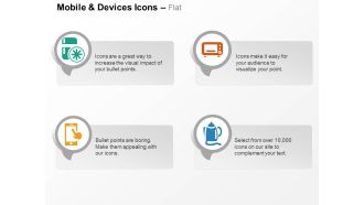 Tablet mobile micowave electronic thermas ppt icons graphics