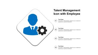 Talent management icon with employee