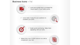 Target achievement global search monitor ppt icons graphics