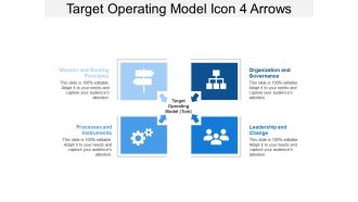 Target operating model icon 4 arrows