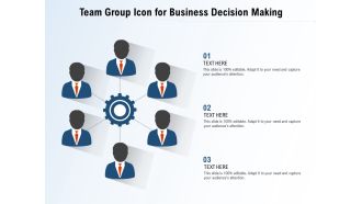 Team group icon for business decision making