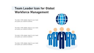 Team leader icon for global workforce management