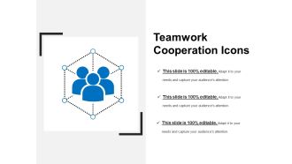 Teamwork cooperation icons ppt examples slides