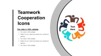 Teamwork cooperation icons ppt sample presentation