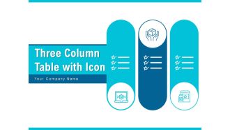 Three Column Table With Icon Product Comparison Software Marketing Subscription Advertising