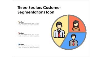 Three sectors customer segmentations icon