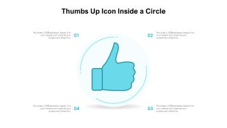 Thumbs up icon inside a circle