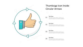 Thumbs up icon inside circular arrows