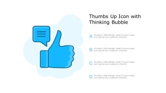 Thumbs up icon with thinking bubble