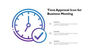 Time approval icon for business meeting