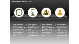 Time management hour glass leadership business person ppt icons graphics