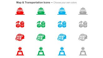Transport ship goods transfer global shipping management ppt icons graphics