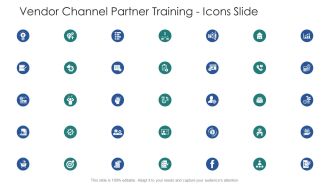 Vendor channel partner training icons slide ppt visual aids files