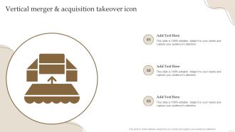 Vertical Merger And Acquisition Takeover Icon