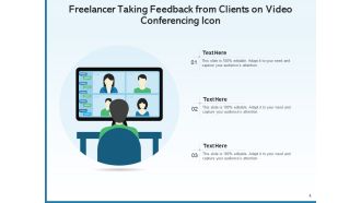 Video Conferencing Icon Business Completion Freelancer Feedback Marketing Appealing