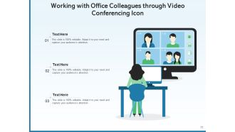 Video Conferencing Icon Business Completion Freelancer Feedback Marketing Appealing