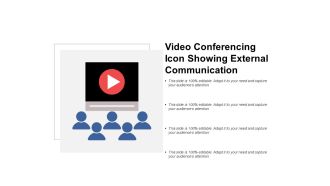 Video conferencing icon showing external communication