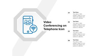Video conferencing on telephone icon